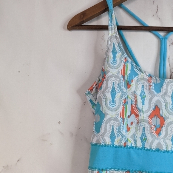 Soybu Tank Dress Black Size Small Racerback Mini Print White Blue - Picture 2 of 13